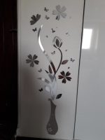 آینه دکوراتیو آماتیس طرح گل و گلدان مناسب تزیین اتاق کودک و تزیین اتاق خواب