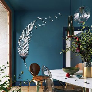 آینه دکوری آماتیس مدل پر و پرنده