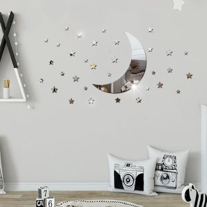 آینه دکوری آماتیس طرح ماه و ستاره