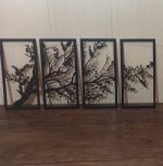 تابلو چوبی آماتیس طرح درخت 4 تکه