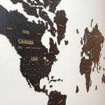 دیوارکوب آماتیس طرح نقشه چوبی جهان نسخه 2023