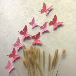 دکوری آماتیس طرح پروانه سه بعدی بسته 30 عددی