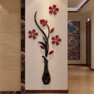 استیکر چوبی آماتیس طرح گل و گلدان 2023