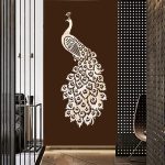 آینه دکوری آماتیس طرح طاووس هندی