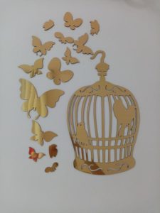 آینه دکوری آماتیس مدل قفس