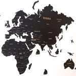 دیوارکوب آماتیس طرح نقشه چوبی جهان نسخه 2023
