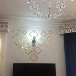 آینه دکوری آماتیس طرح چهار گوشه بسته 21 تکه آینه دکوری آماتیس مدل ارم بسته 21 عددی