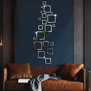 آینه آماتیس مدل چهار گوشه طرح روبیک بسته 21 تکه