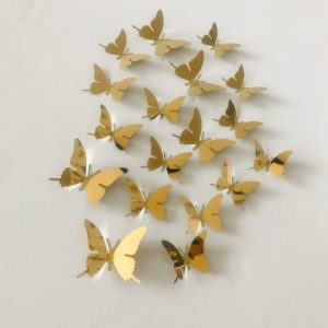 دکوری آماتیس طرح پروانه سه بعدی بسته 30 عددی