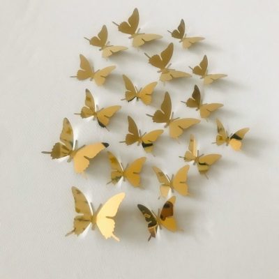 دکوری آماتیس طرح پروانه سه بعدی بسته 30 عددی