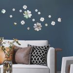 آینه آماتیس طرح قلب 80 قطعه نمای دیگه از جلو رنگ نقره ای جنس پلکسی