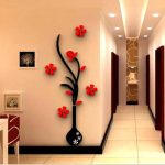 استیکر چوبی آماتیس طرح گل و گلدان