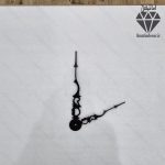عقربه ساعت در سه رنگ طلایی و نقره ای و مشکی کد 103 - طرح گل از نمای بالا - سایز 20 سانت - جنس مولتی استایل