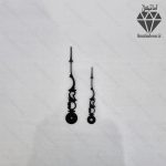 عقربه ساعت در سه رنگ طلایی و نقره ای و مشکی کد 103- رنگ مشکی - جنس مولتی استایل - طرح گل - مدرن و مینیمال