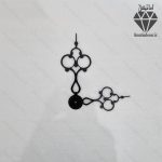 عقربه ساعت در سه رنگ طلایی و نقره ای و مشکی کد 109