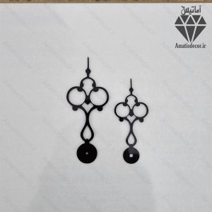عقربه ساعت در سه رنگ طلایی و نقره ای و مشکی کد 109 - رنگ مشکی - طرح دار و کلاسیک سایز 15 سانتمتر
