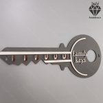 جا کلیدی دیواری طرح کلید 6 قلابه کد 105