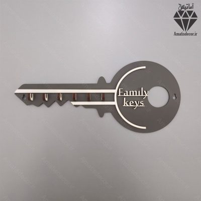 جا کلیدی دیواری طرح کلید 6 قلابه کد 105