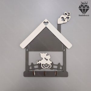 جا کلیدی دیواری طرح گربه کد 106 - نمای کلی