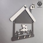 جا کلیدی دیواری طرح گربه کد 106 - زیبا و کاربردی و ارزان
