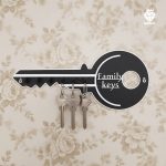 جا کلیدی دیواری طرح کلید 6 قلابه کد 105 - نمای کلی و روبه رو