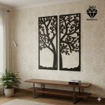 تابلو چوبی طرح درخت 2 تکه