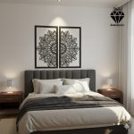 تابلو چوبی طرح ماندالا 2 تکه