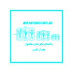 تابلو چوبی 3 تکه گل و گلدان کد 1008 سایز بندی