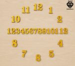 اعداد چوبی انگلیسی ساعت سری کامل کد 207 طلایی