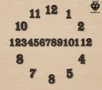 اعداد چوبی انگلیسی ساعت سری کامل کد 207 مشکی