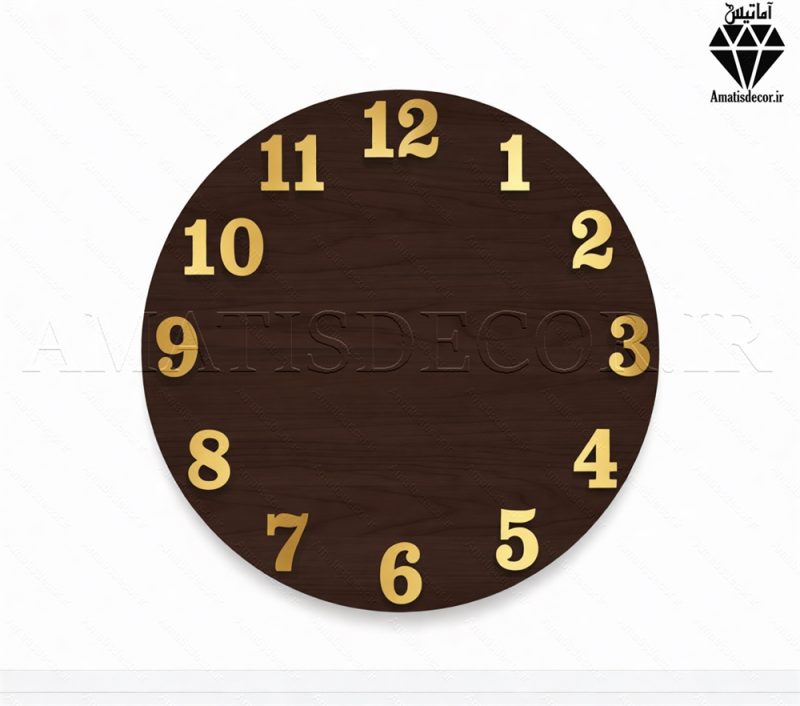 اعداد چوبی انگلیسی ساعت سری کامل کد 207 تصویر 1