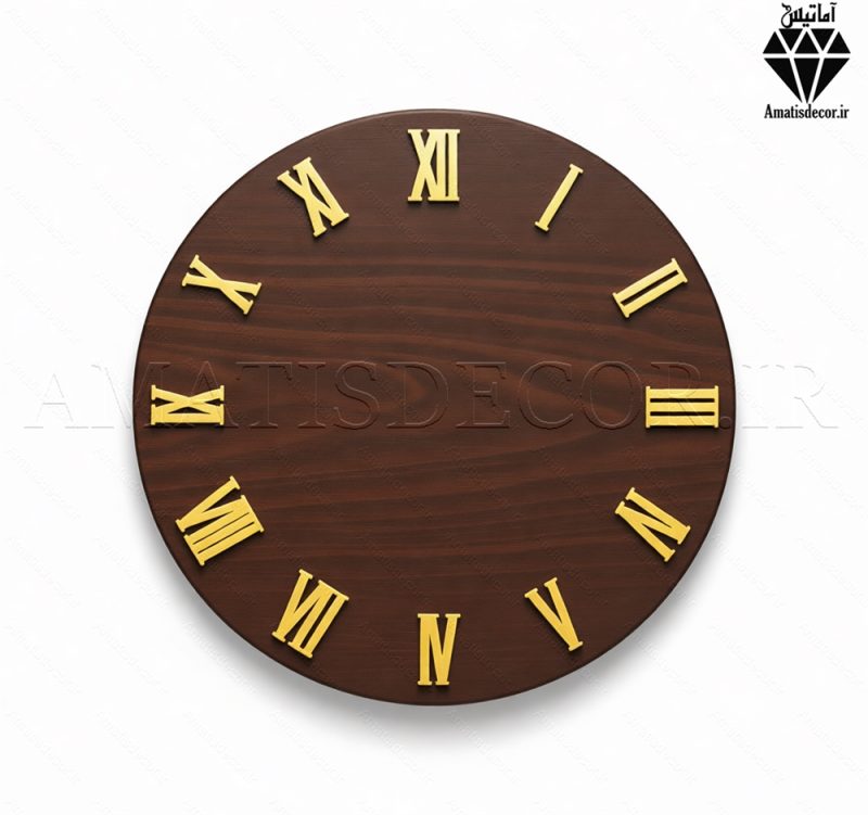 اعداد چوبی یونانی ساعت سری کامل کد 205 تصویر 1