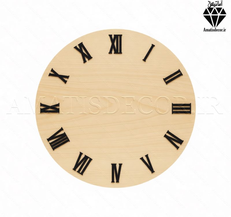 اعداد چوبی یونانی ساعت سری کامل کد 205 تصویر 3
