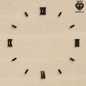 اعداد چوبی یونانی ساعت نشانگر دار کد 206 مشکی