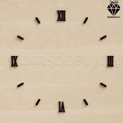 اعداد چوبی یونانی ساعت نشانگر دار کد 206 مشکی