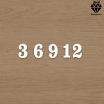 اعداد چوبی انگلیسی ساعت 4 عدد اصلی کد 208 سفید