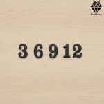 اعداد چوبی انگلیسی ساعت 4 عدد اصلی کد 208 مشکی