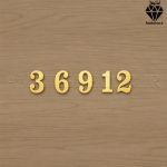 اعداد چوبی انگلیسی ساعت 4 عدد اصلی کد 208 طلایی