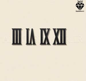 اعداد چوبی یونانی ساعت 4 عدد اصلی کد 209 مشکی