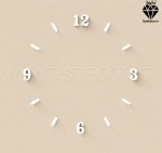 اعداد چوبی انگلیسی ساعت نشانه دار کد 210 سفید