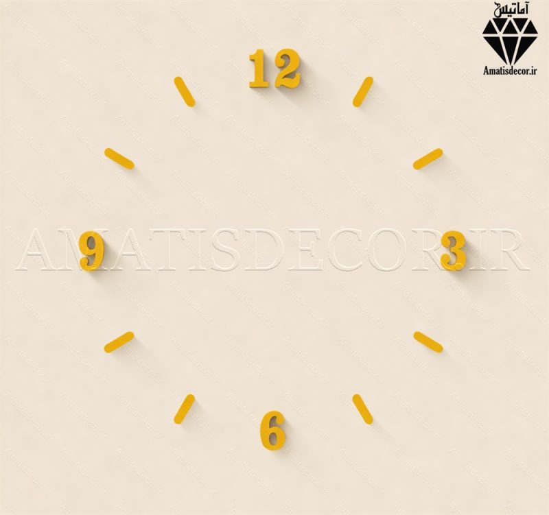 اعداد چوبی انگلیسی ساعت نشانه دار کد 210 طلایی