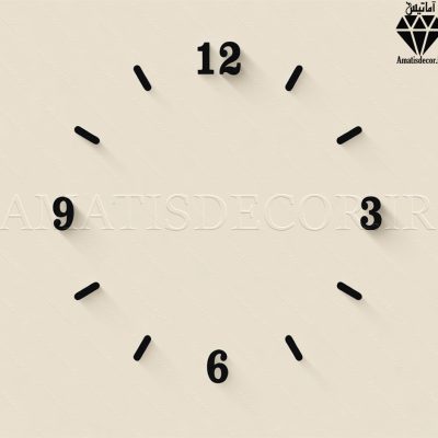 اعداد چوبی انگلیسی ساعت نشانه دار کد 210 مشکی
