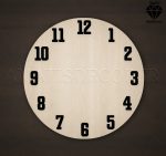 اعداد چوبی انگلیسی ساعت سری کامل فونت مدرن مشکی تصویر 2