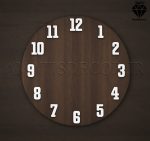 اعداد چوبی انگلیسی ساعت سری کامل فونت مدرن سفید