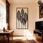 تابلو چوبی طرح نارسیس کد 1001 - رنگ مشکی