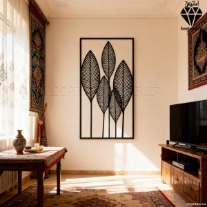 تابلو چوبی طرح نارسیس کد 1001 - رنگ مشکی