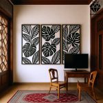 تابلو چوبی 3 تکه طرح برگ ها کد 1005 - تصویر 3