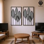 تابلو چوبی طرح نارسیس 2 عددی کد 1002