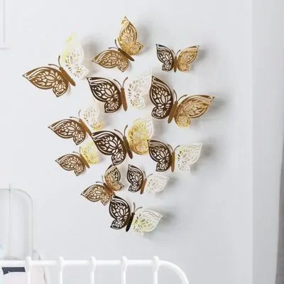 پروانه سه بعدی آماتیس طرح لوتوس 12 عددی