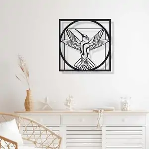 تابلو چوب آماتیس طرح پرنده داوینچی